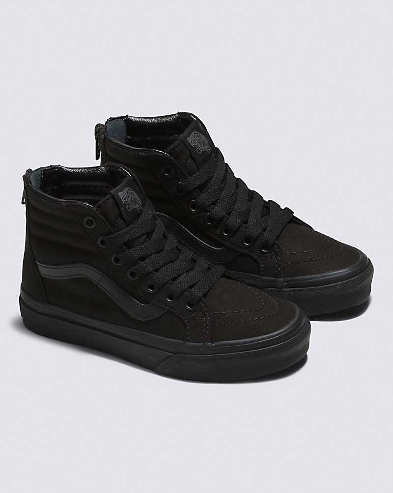 Vans Sk8-Hi Zip Schuhe Kinder Schwarz | Österreich ZQCIXG382