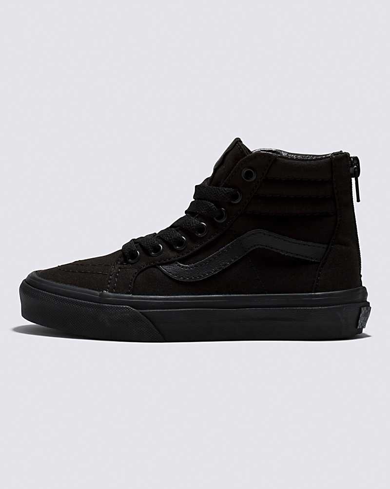 Vans Sk8-Hi Zip Schuhe Kinder Schwarz | Österreich ZQCIXG382