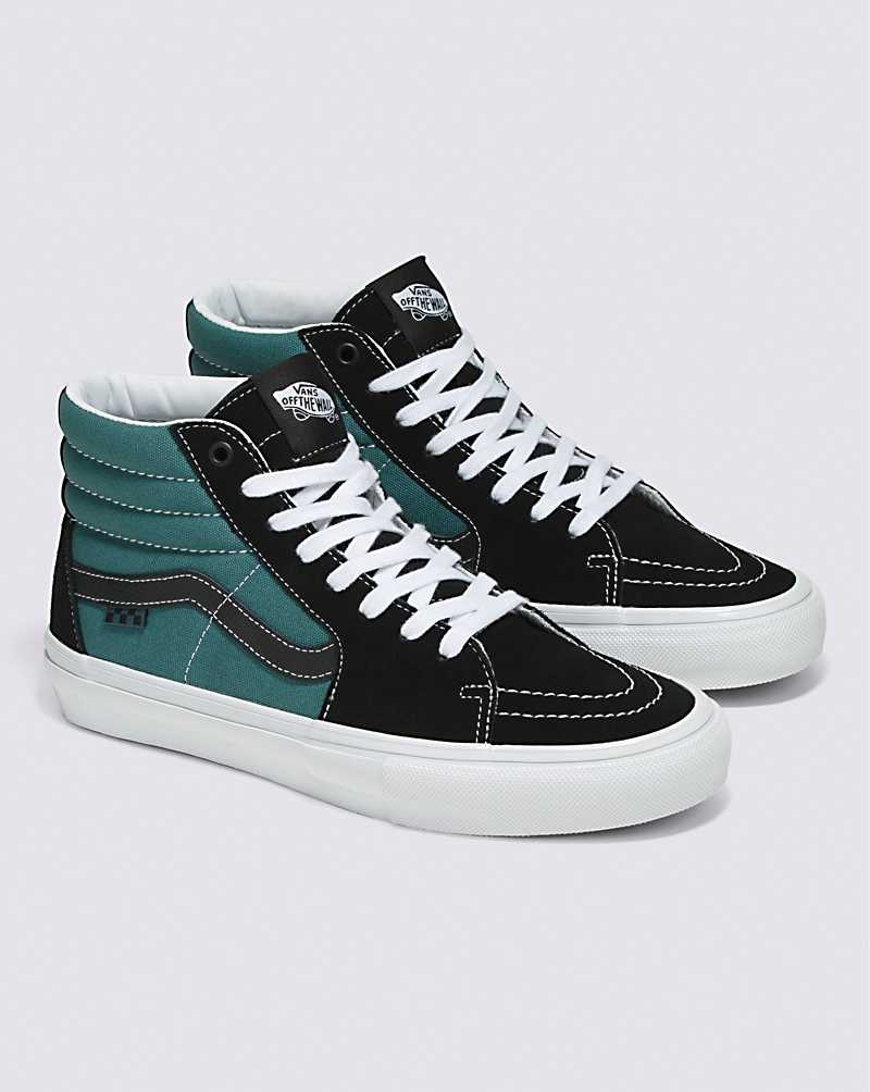 Vans Skate Sk8-Hi Safari Skateschuhe Herren Schwarz Türkis | Österreich WLMZPY859