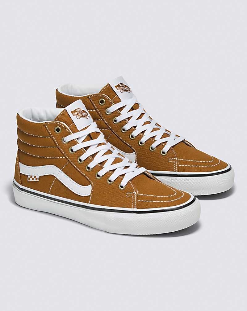 Vans Skate Sk8-Hi Skateschuhe Damen Braun | Österreich HXIGWQ463