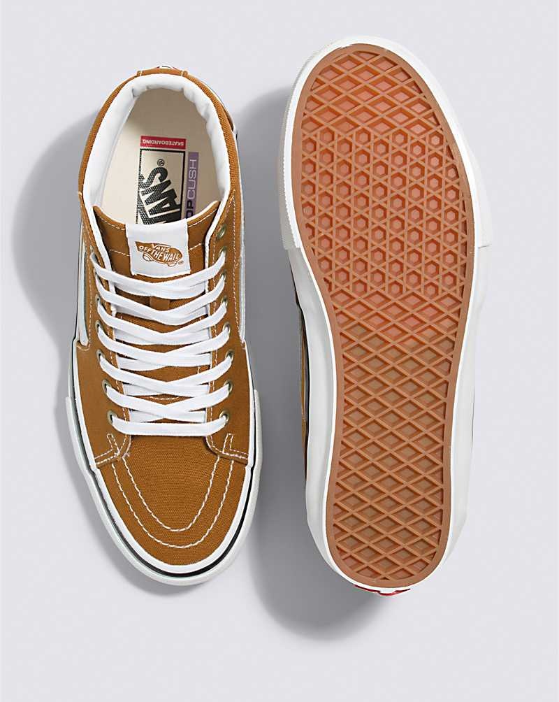 Vans Skate Sk8-Hi Skateschuhe Damen Braun | Österreich HXIGWQ463