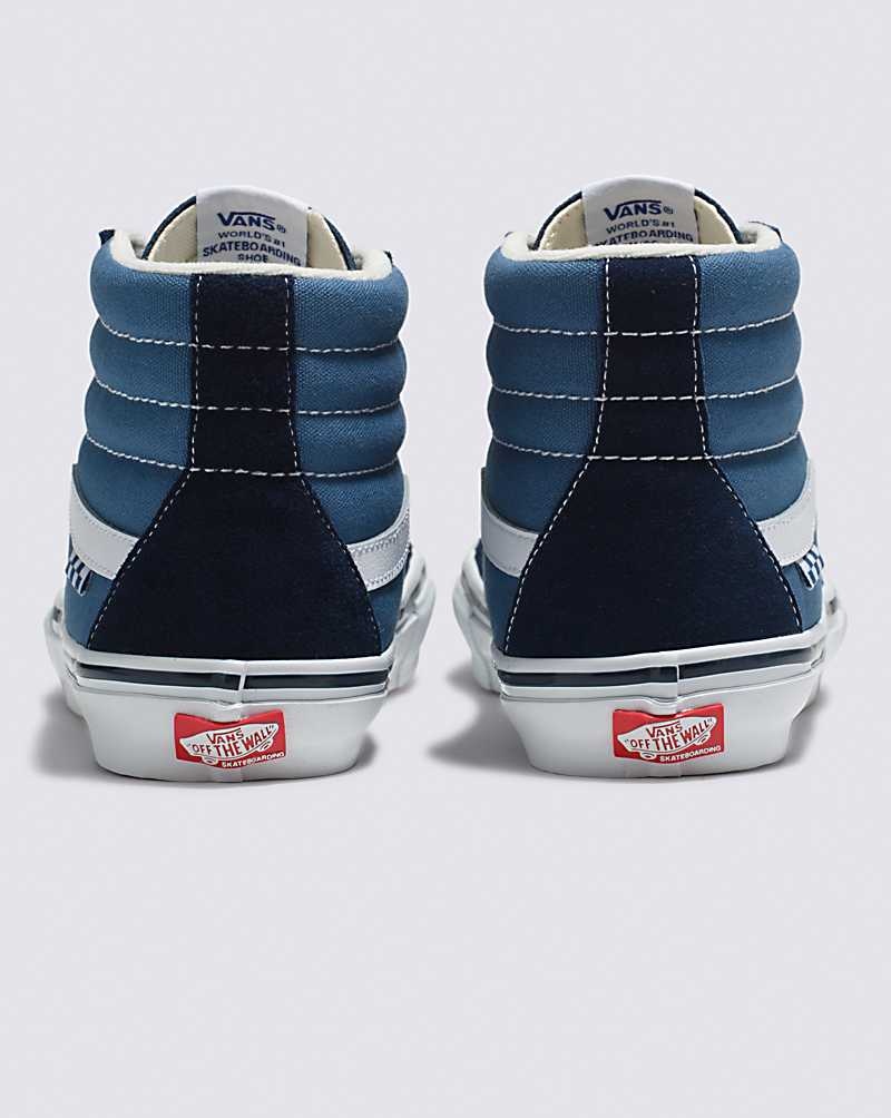 Vans Skate Sk8-Hi Skateschuhe Damen Navy Weiß | Österreich FVYXHQ491