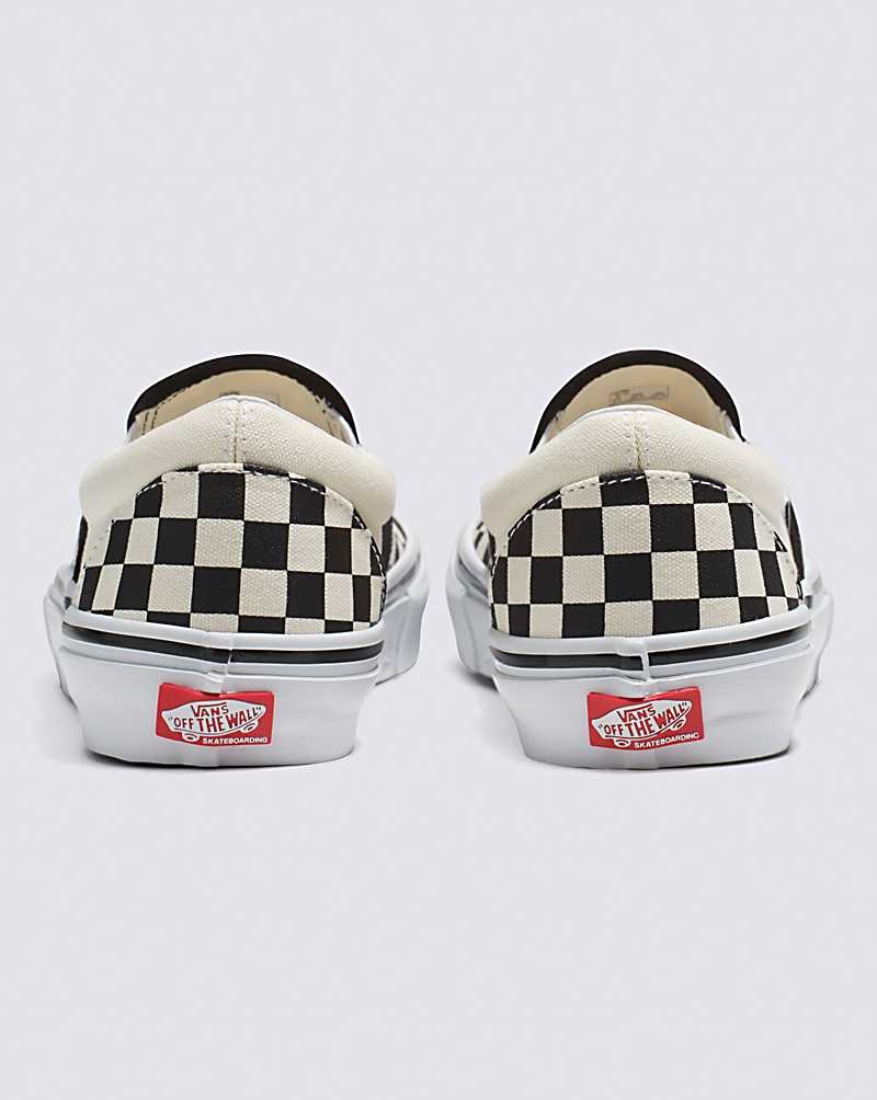 Vans Skate Slip-On Checkerboard Skateschuhe Damen Schwarz Weiß | Österreich BUNSZO196