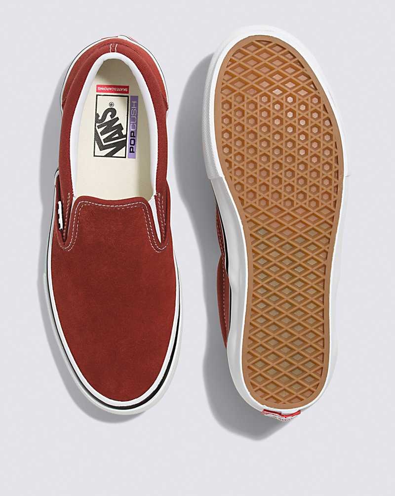 Vans Skate Slip-On Skateschuhe Damen Dunkelrot | Österreich VHGATE850