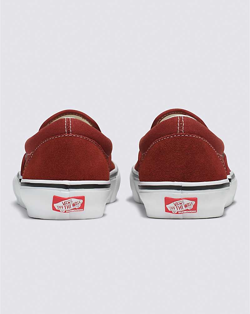 Vans Skate Slip-On Skateschuhe Damen Dunkelrot | Österreich VHGATE850