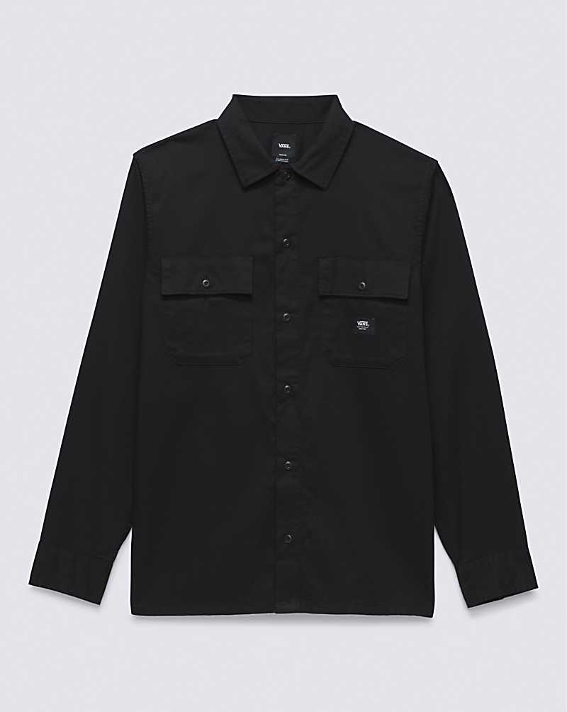 Vans Sparwood Long Sleeve Buttondown Hemd Herren Schwarz | Österreich JLBZAP057