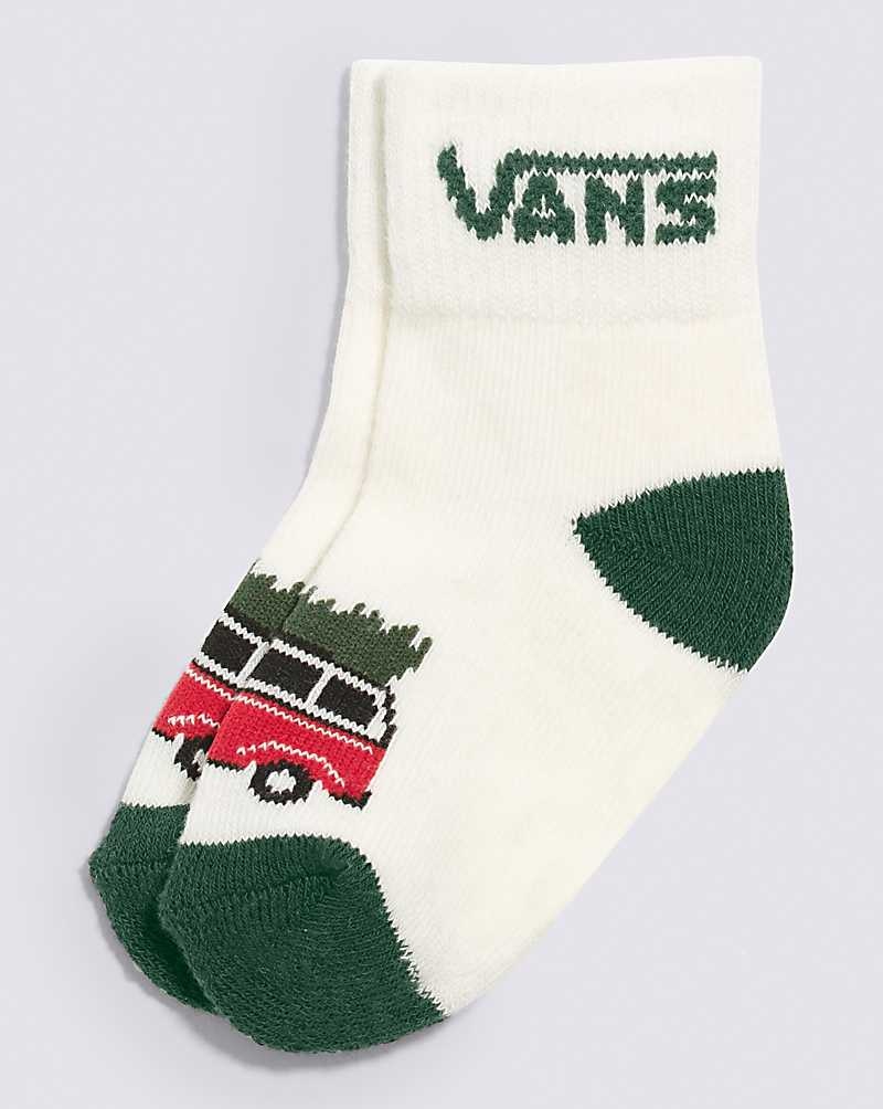 Vans Säugling Family Trip Crew Socken Kinder Weiß Grün | Österreich DGIANX743