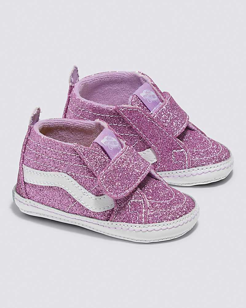 Vans Säugling Sk8-Hi Crib Glitter Schuhe Kinder Rosa | Österreich RHBXKE149