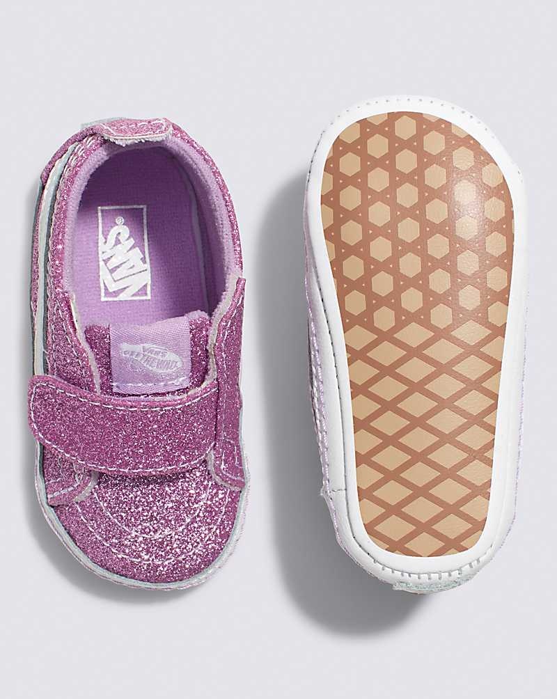 Vans Säugling Sk8-Hi Crib Glitter Schuhe Kinder Rosa | Österreich RHBXKE149