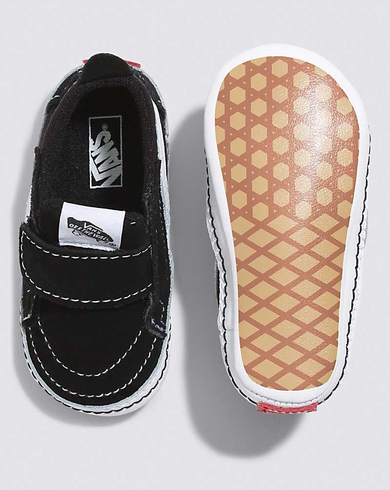 Vans Säugling Sk8-Hi Crib Schuhe Kinder Schwarz Weiß | Österreich QNGJKI193