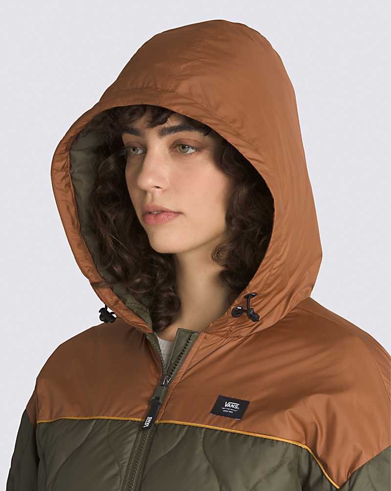 Vans Tobias Mit Kapuze Primaloft MTE-1 Jacke Damen Olivgrün | Österreich KCDBEY698