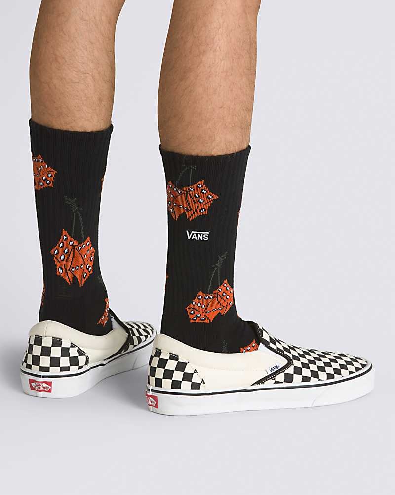 Vans Winding Straßen Crew Socken Herren Schwarz | Österreich NIPQRT673