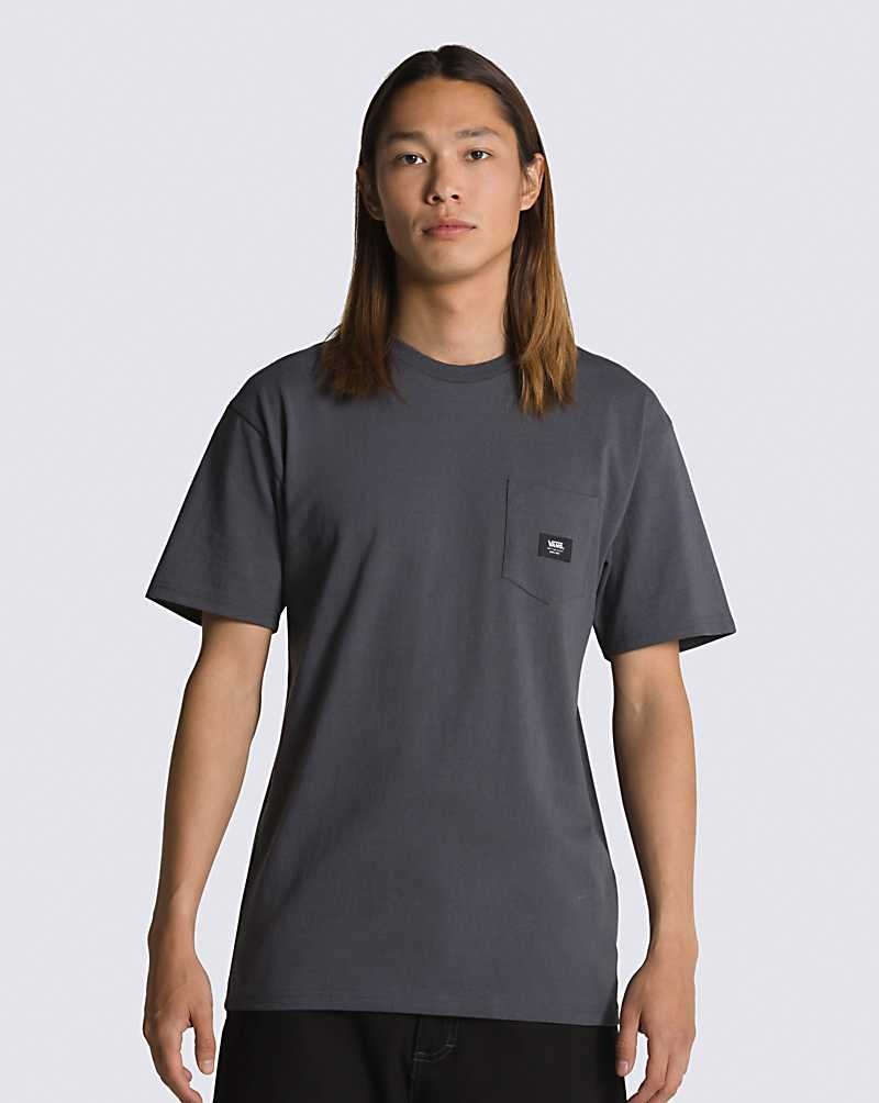 Vans Woven Patch Pocket T-Shirt Herren Grau | Österreich SFACWP509