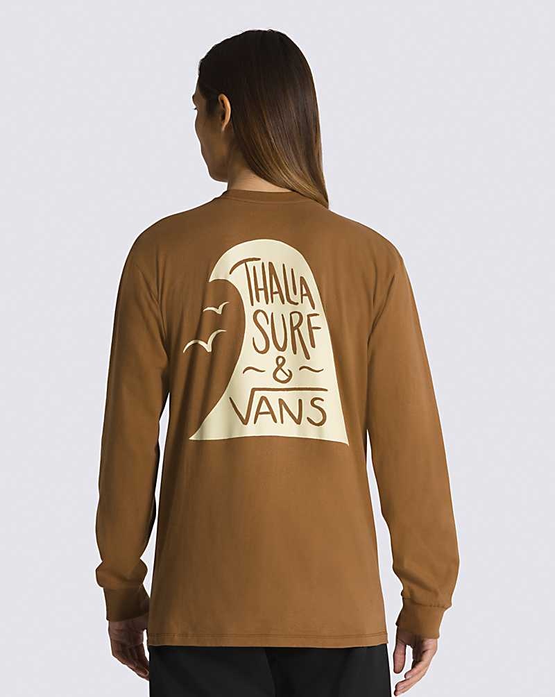 Vans X Thalia Hi Tide Long Sleeve T-Shirt Herren Braun | Österreich DUMCRQ912