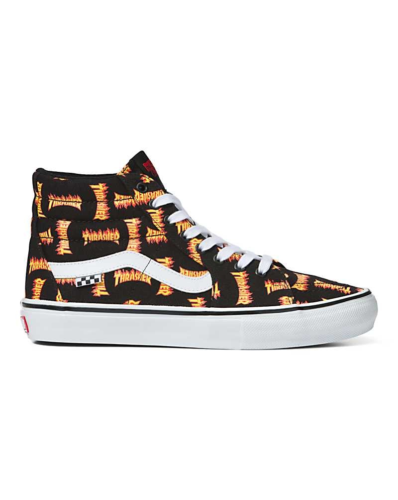 Vans X Thrasher Skate Sk8-Hi Skateschuhe Herren Schwarz Gold | Österreich PVGOWM910